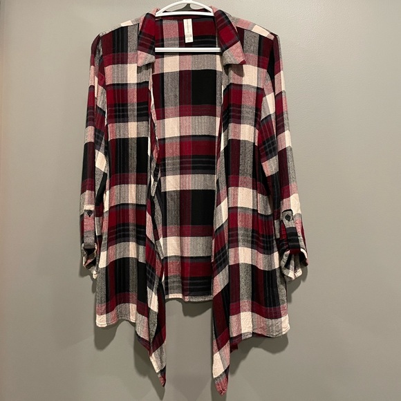Warehouse One Plaid Cardigan - Picture 1 of 5
